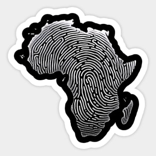Africa DNA, Africa Fingerprint Sticker
